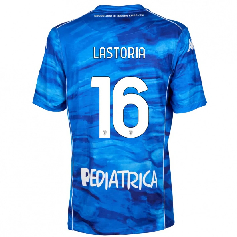 Danxen Hombre Camiseta Tommaso Lastoria #16 Azul Blanco 1ª Equipación 2025/26 La Camisa