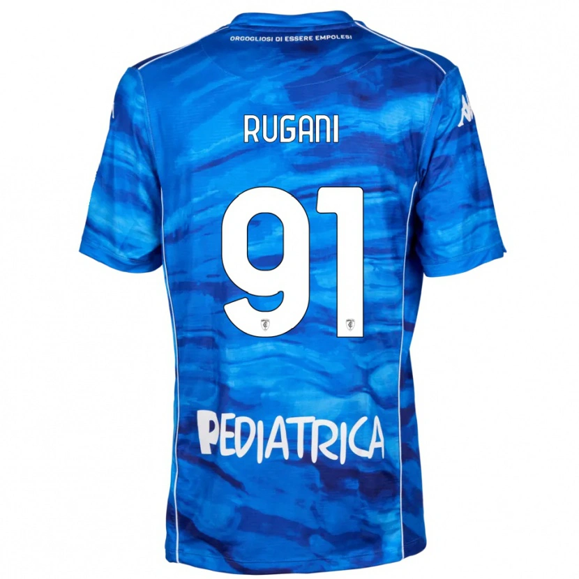 Danxen Hombre Camiseta Tommaso Rugani #91 Azul Blanco 1ª Equipación 2025/26 La Camisa