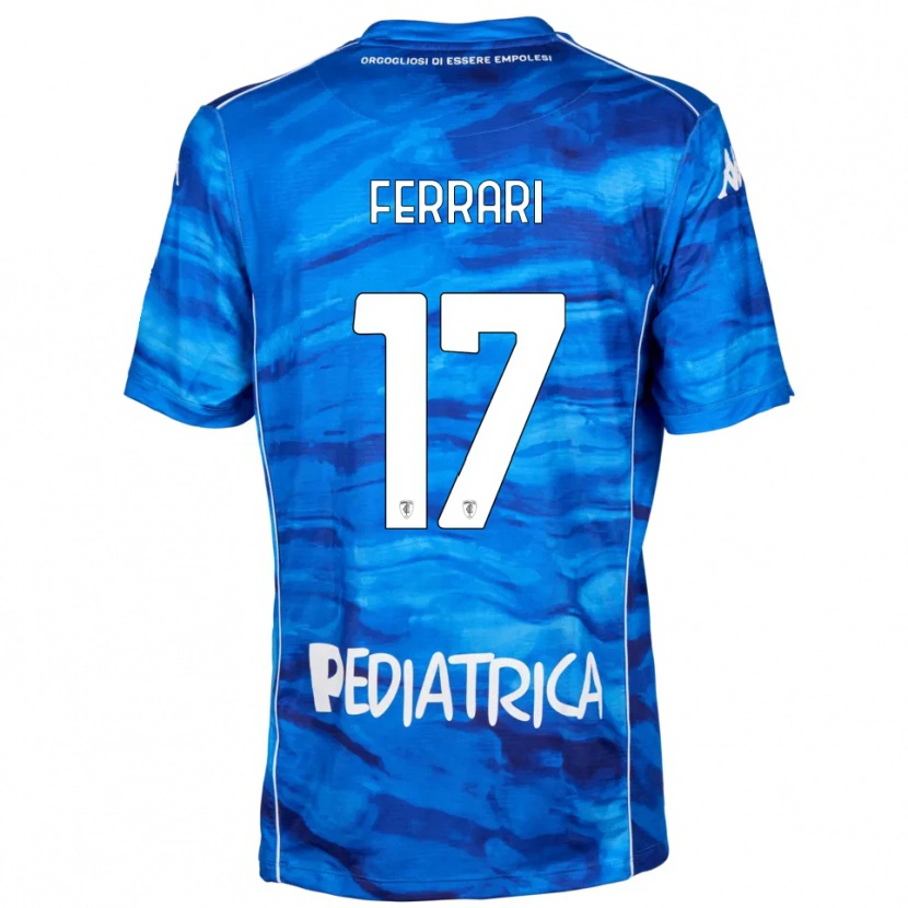 Danxen Hombre Camiseta Romano Ferrari #17 Azul Blanco 1ª Equipación 2025/26 La Camisa