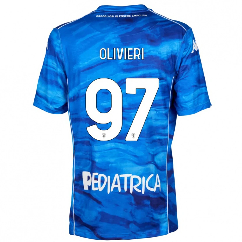 Danxen Hombre Camiseta Alessandro Olivieri #97 Azul Blanco 1ª Equipación 2025/26 La Camisa