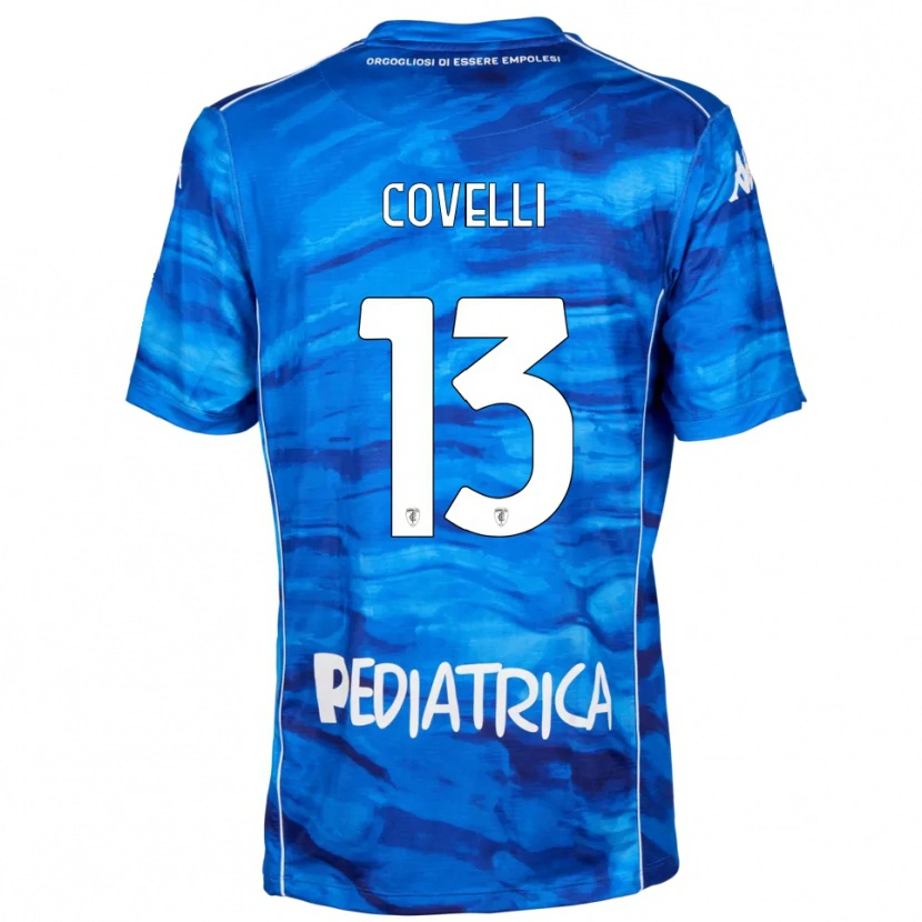Danxen Hombre Camiseta Cristian Covelli #13 Azul Blanco 1ª Equipación 2025/26 La Camisa