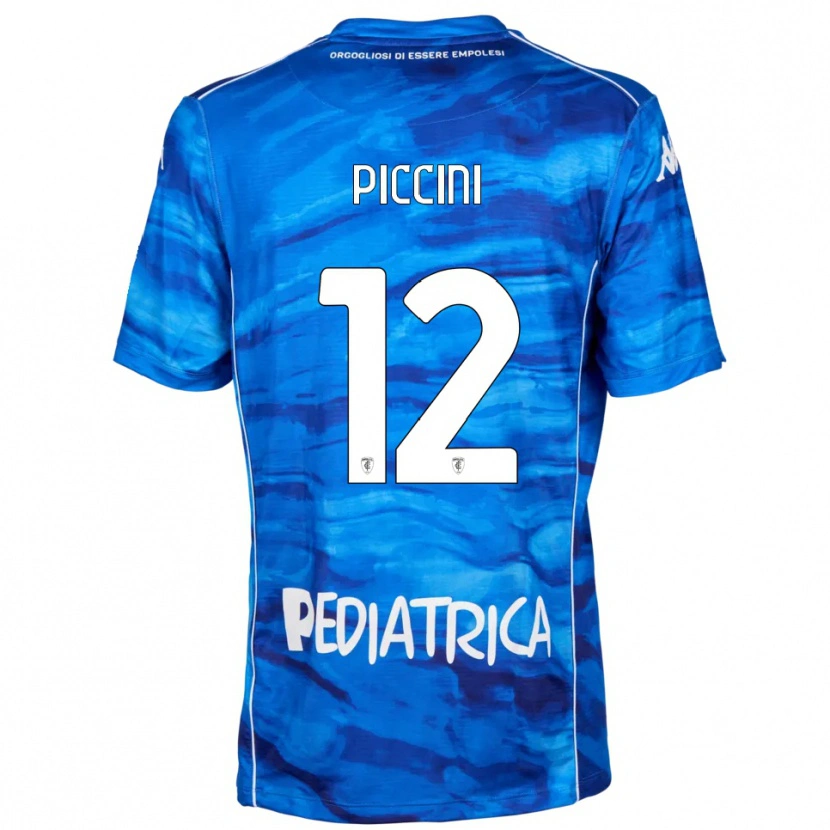 Danxen Hombre Camiseta Bernardo Piccini #12 Azul Blanco 1ª Equipación 2025/26 La Camisa