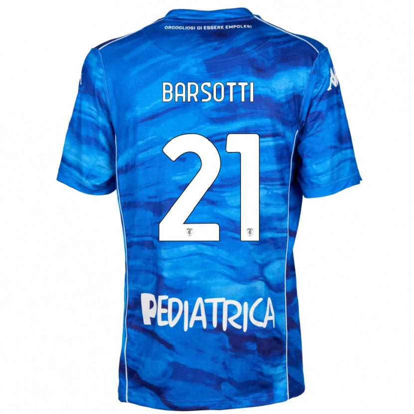 Danxen Hombre Camiseta Leonardo Barsotti #21 Azul Blanco 1ª Equipación 2025/26 La Camisa