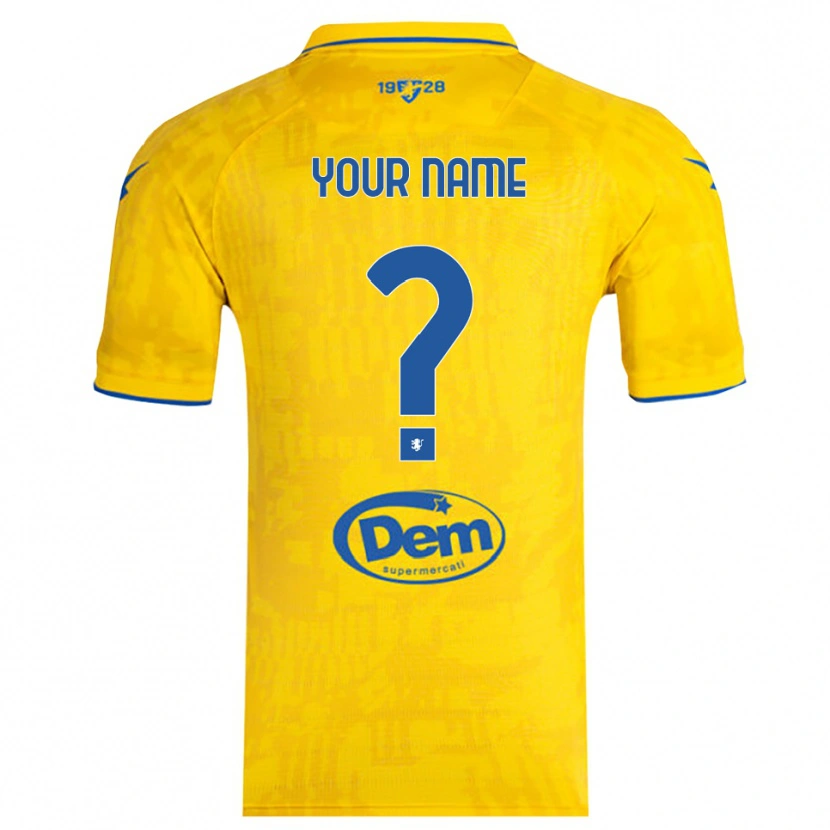 Danxen Hombre Camiseta Su Nombre #0 Amarillo Azul 1ª Equipación 2025/26 La Camisa
