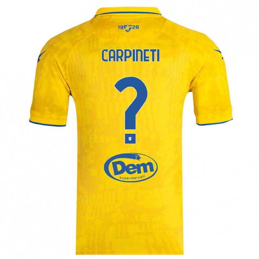 Danxen Hombre Camiseta Cristiano Carpineti #0 Amarillo Azul 1ª Equipación 2025/26 La Camisa