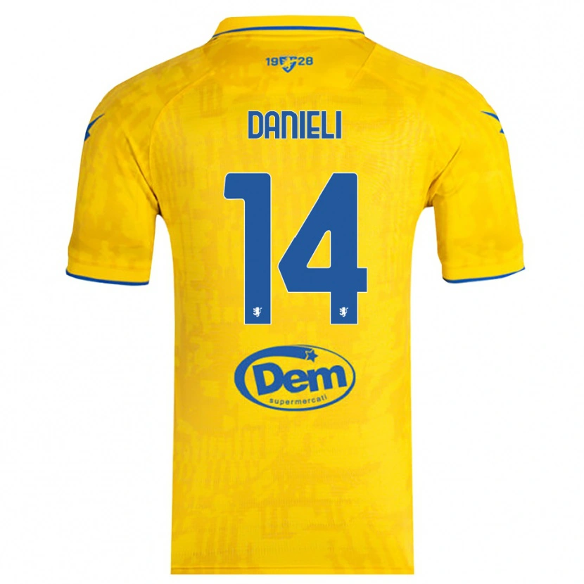 Danxen Hombre Camiseta Lorenzo Danieli #14 Amarillo Azul 1ª Equipación 2025/26 La Camisa