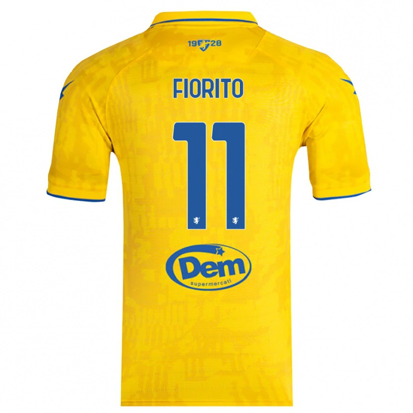 Danxen Hombre Camiseta Loris Fiorito #11 Amarillo Azul 1ª Equipación 2025/26 La Camisa