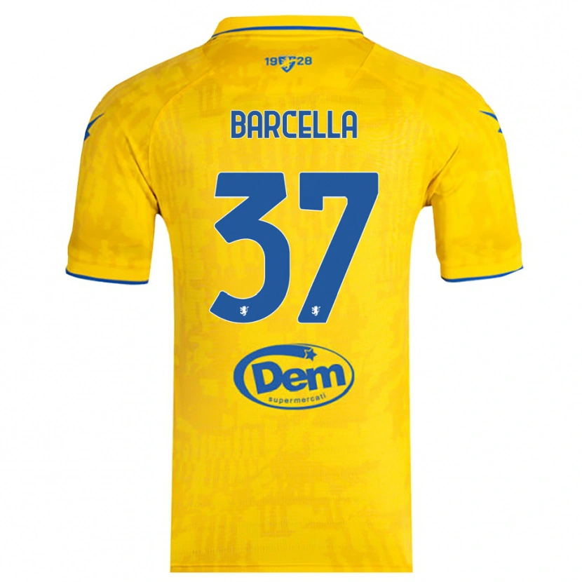 Danxen Hombre Camiseta Kevin Barcella #37 Amarillo Azul 1ª Equipación 2025/26 La Camisa