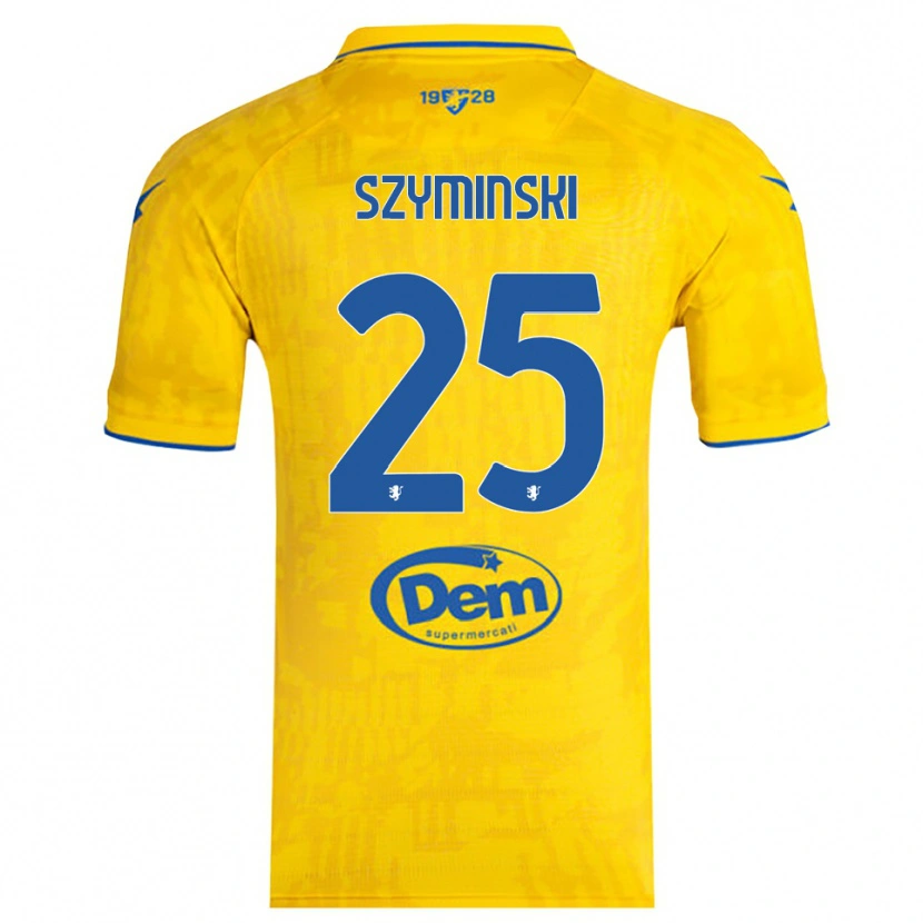 Danxen Hombre Camiseta Przemyslaw Szyminski #25 Amarillo Azul 1ª Equipación 2025/26 La Camisa