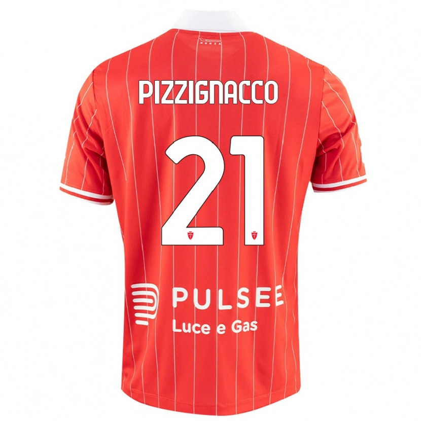 Danxen Hombre Camiseta Semuel Pizzignacco #21 Rojo Blanco 1ª Equipación 2025/26 La Camisa
