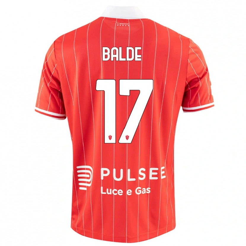 Danxen Hombre Camiseta Keita Baldé #17 Rojo Blanco 1ª Equipación 2025/26 La Camisa