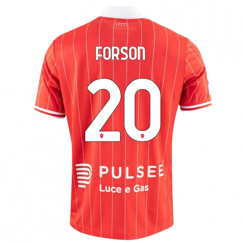 Danxen Hombre Camiseta Omari Forson #20 Rojo Blanco 1ª Equipación 2025/26 La Camisa