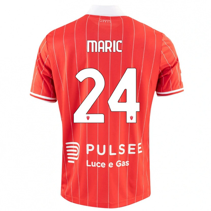 Danxen Hombre Camiseta Mirko Marić #24 Rojo Blanco 1ª Equipación 2025/26 La Camisa