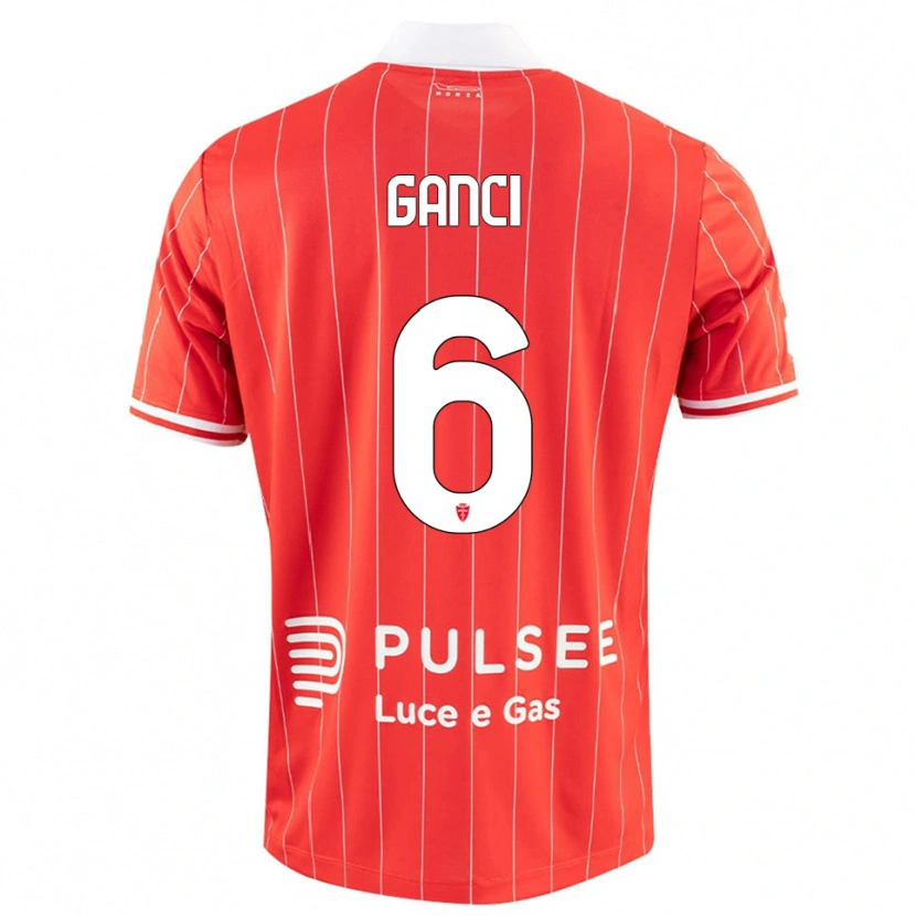 Danxen Hombre Camiseta Daniele Ganci #6 Rojo Blanco 1ª Equipación 2025/26 La Camisa