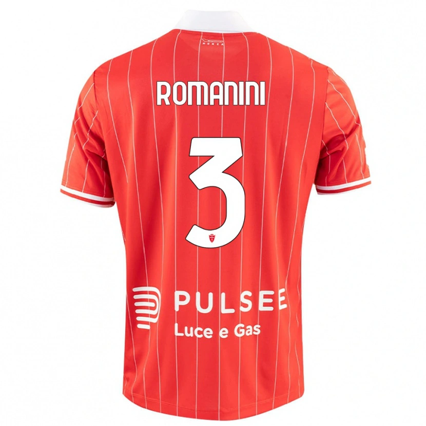 Danxen Hombre Camiseta Andrea Romanini #3 Rojo Blanco 1ª Equipación 2025/26 La Camisa