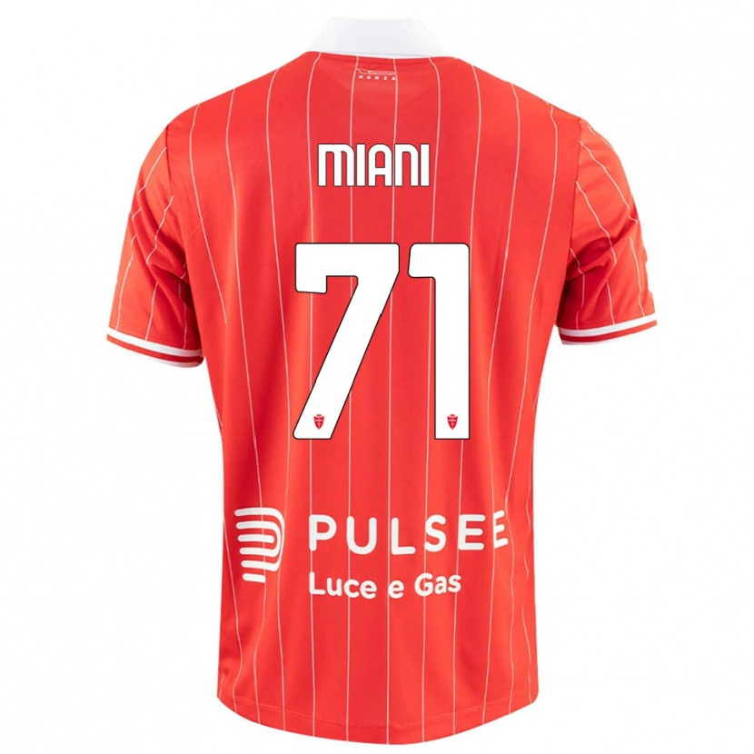 Danxen Hombre Camiseta Arthur Miani #71 Rojo Blanco 1ª Equipación 2025/26 La Camisa