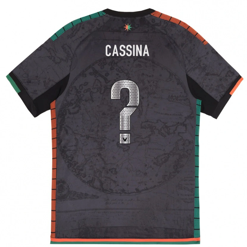 Danxen Hombre Camiseta Tommaso Cassina #0 Gris Oscuro 1ª Equipación 2025/26 La Camisa