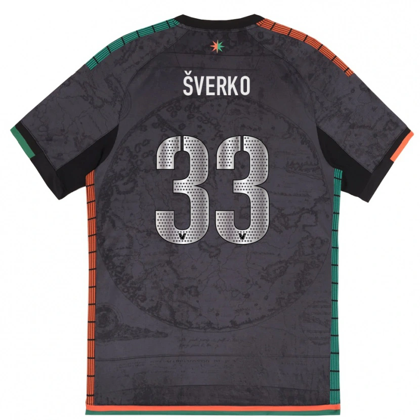 Danxen Hombre Camiseta Marin Šverko #33 Gris Oscuro 1ª Equipación 2025/26 La Camisa