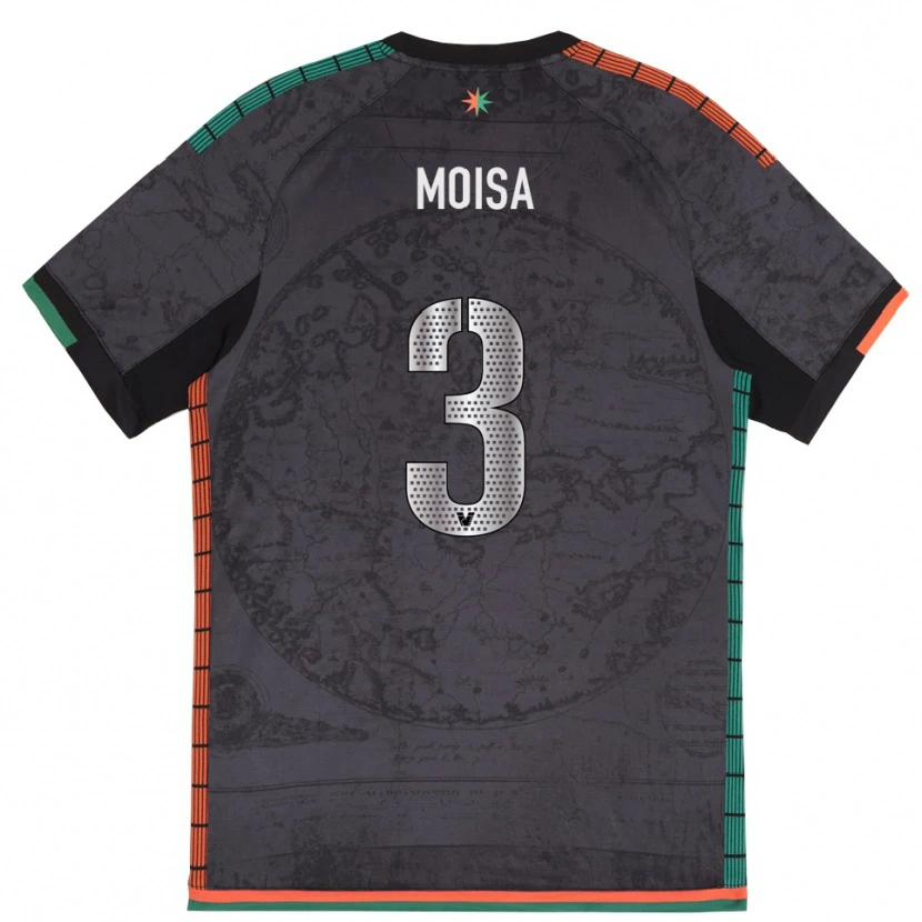 Danxen Hombre Camiseta Davide Moisa #3 Gris Oscuro 1ª Equipación 2025/26 La Camisa