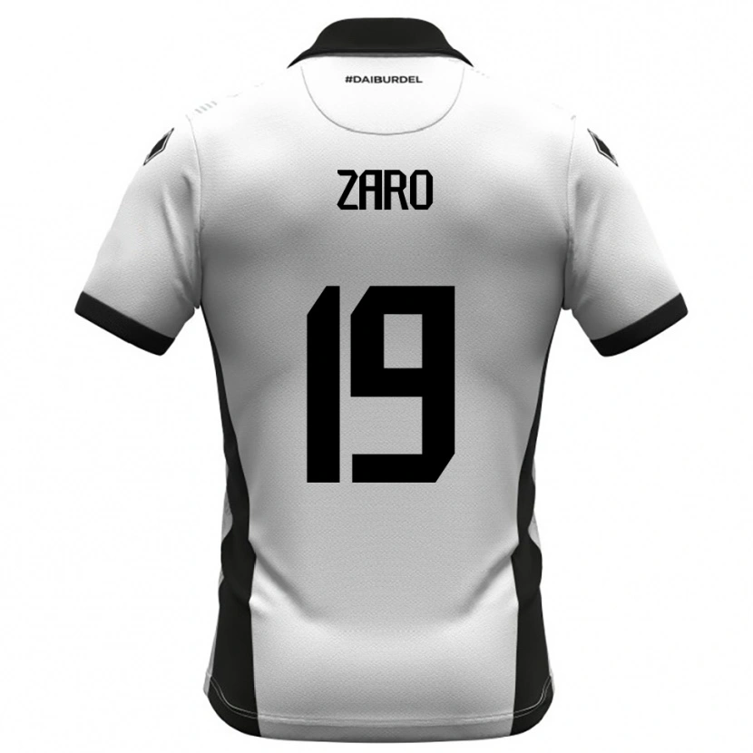 Danxen Hombre Camiseta Giovanni Zaro #19 Blanco Negro Naranja 1ª Equipación 2025/26 La Camisa
