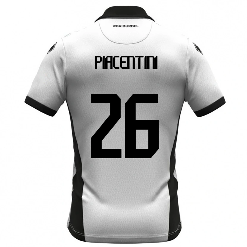 Danxen Hombre Camiseta Matteo Piacentini #26 Blanco Negro Naranja 1ª Equipación 2025/26 La Camisa