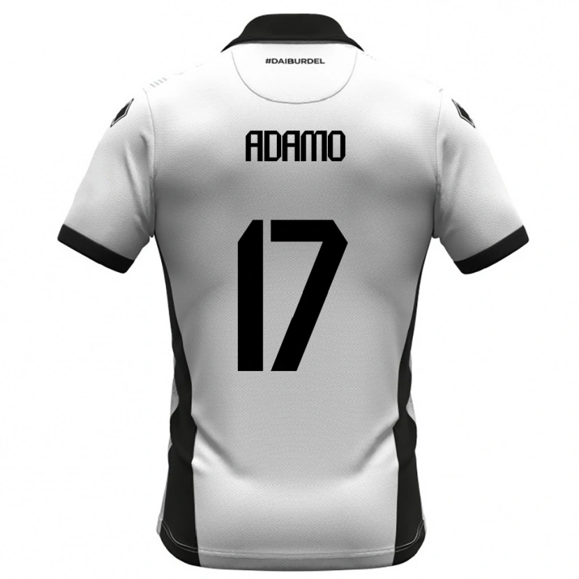 Danxen Hombre Camiseta Emanuele Adamo #17 Blanco Negro Naranja 1ª Equipación 2025/26 La Camisa