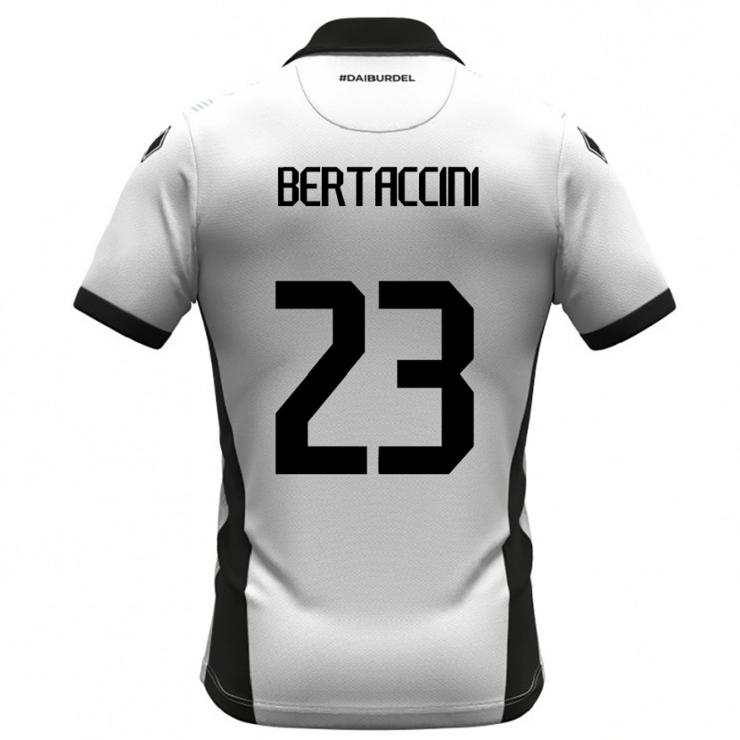 Danxen Hombre Camiseta Filippo Bertaccini #23 Blanco Negro Naranja 1ª Equipación 2025/26 La Camisa
