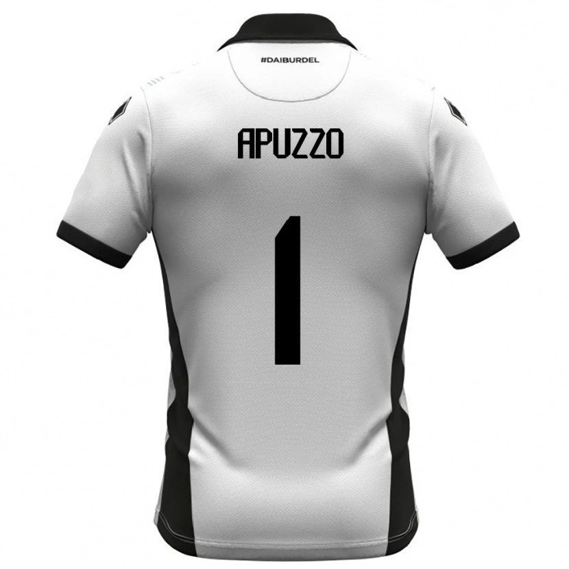 Danxen Hombre Camiseta Davide Apuzzo #1 Blanco Negro Naranja 1ª Equipación 2025/26 La Camisa