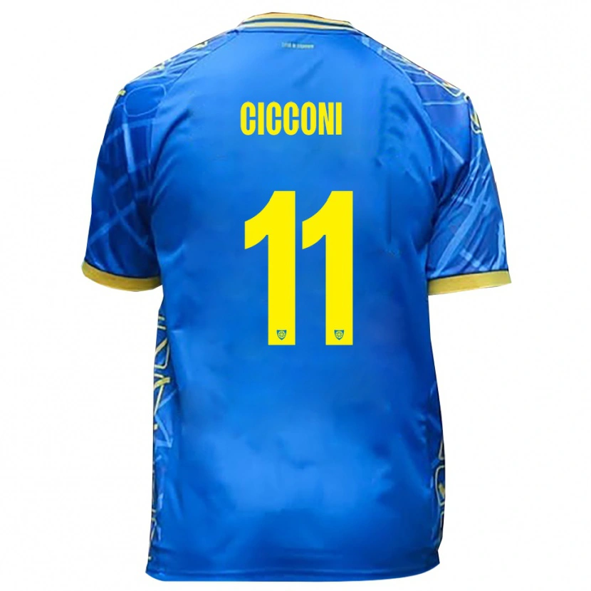 Danxen Hombre Camiseta Manuel Cicconi #11 Azul Cielo Amarillo 1ª Equipación 2025/26 La Camisa