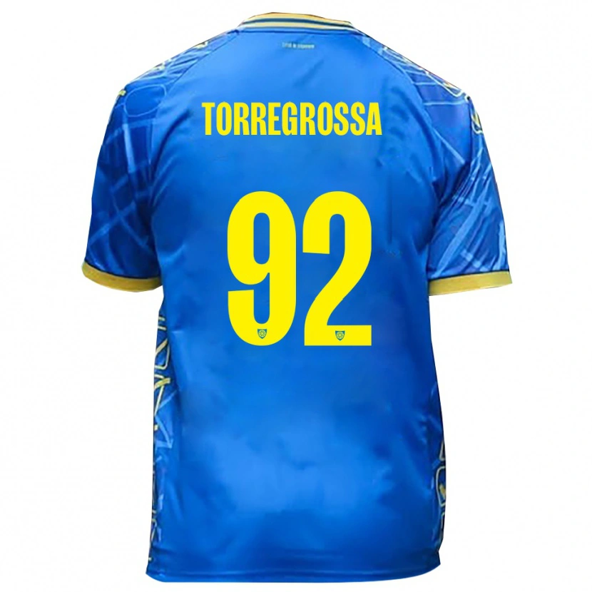 Danxen Hombre Camiseta Ernesto Torregrossa #92 Azul Cielo Amarillo 1ª Equipación 2025/26 La Camisa