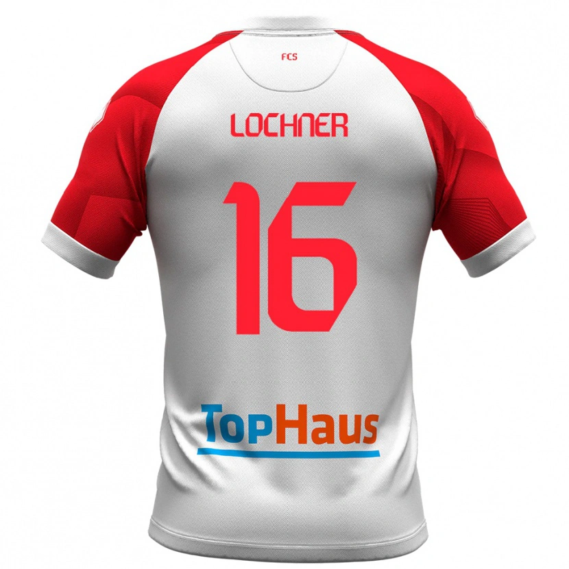Danxen Hombre Camiseta Filippo Lochner #16 Blanco Rojo 1ª Equipación 2025/26 La Camisa