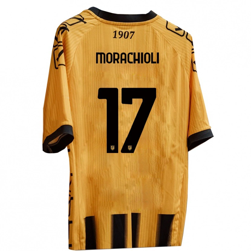 Danxen Hombre Camiseta Gregorio Morachioli #17 Amarillo Negro 1ª Equipación 2025/26 La Camisa