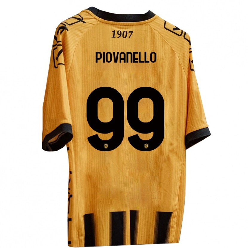 Danxen Hombre Camiseta Enrico Piovanello #99 Amarillo Negro 1ª Equipación 2025/26 La Camisa