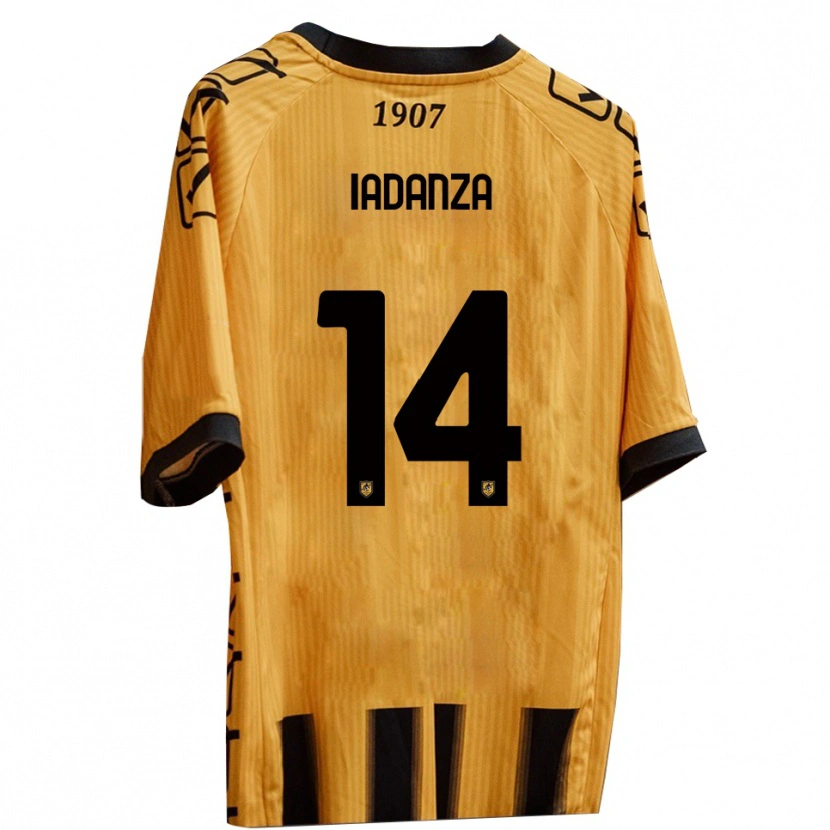Danxen Hombre Camiseta Mattia Iadanza #14 Amarillo Negro 1ª Equipación 2025/26 La Camisa