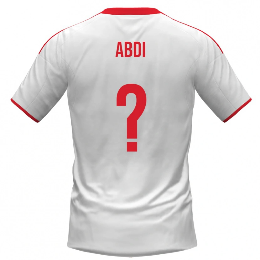 Danxen Hombre Camiseta Ernest Abdi #0 Blanco Rojo 1ª Equipación 2025/26 La Camisa