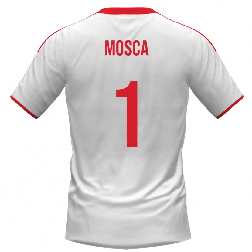 Danxen Hombre Camiseta Lorenzo Mosca #1 Blanco Rojo 1ª Equipación 2025/26 La Camisa