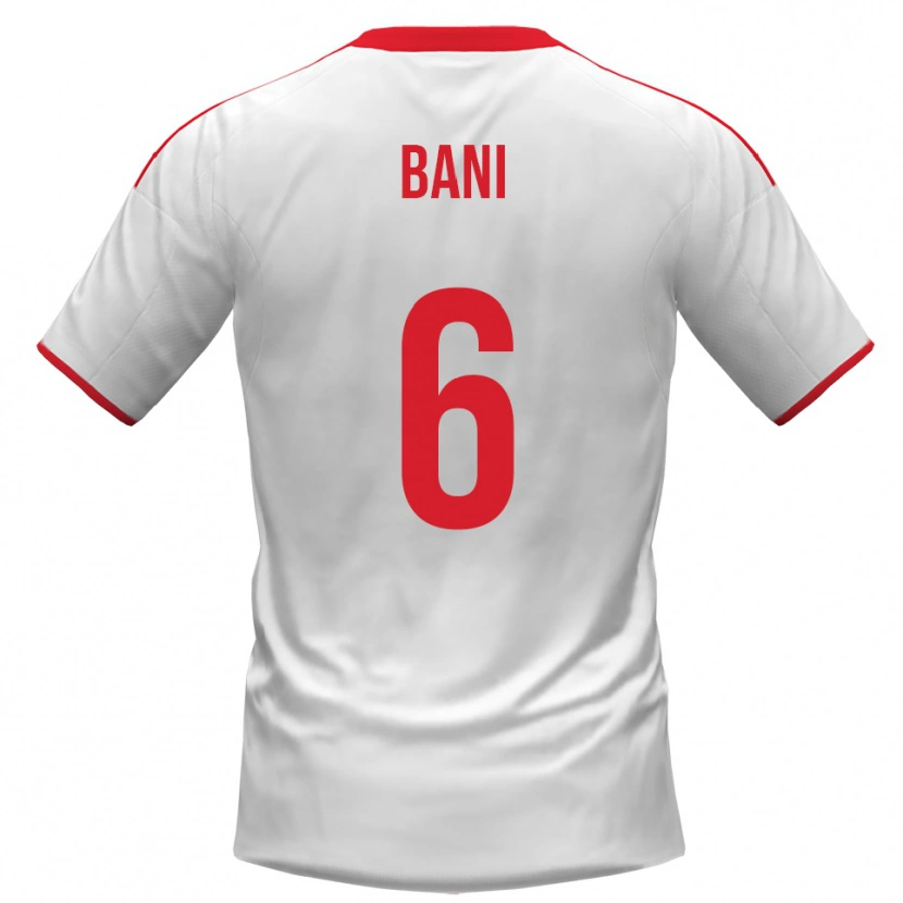 Danxen Hombre Camiseta Cristiano Bani #6 Blanco Rojo 1ª Equipación 2025/26 La Camisa