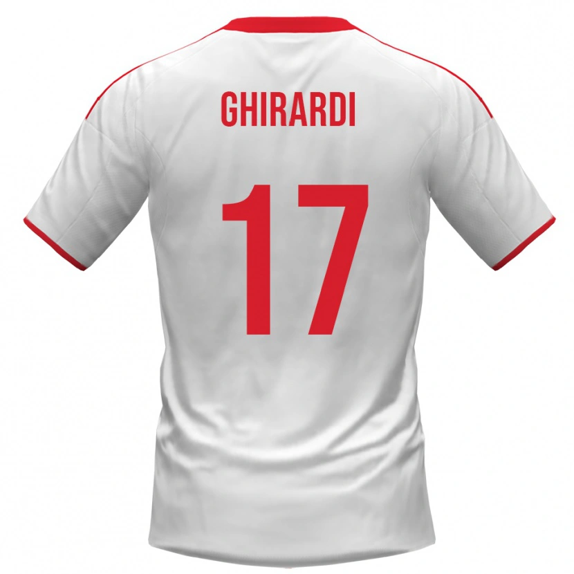 Danxen Hombre Camiseta Andrea Ghirardi #17 Blanco Rojo 1ª Equipación 2025/26 La Camisa