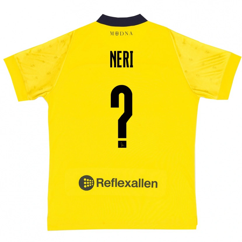 Danxen Hombre Camiseta Jacopo Neri #0 Amarillo Marino 1ª Equipación 2025/26 La Camisa
