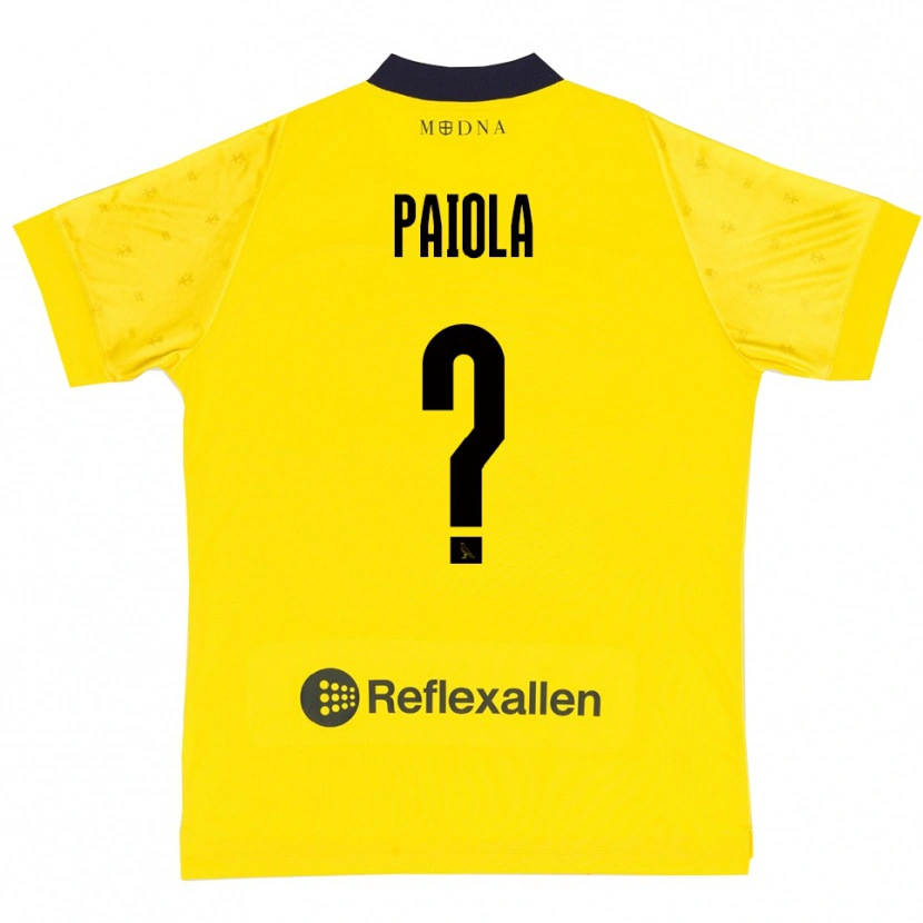 Danxen Hombre Camiseta Andrea Paiola #0 Amarillo Marino 1ª Equipación 2025/26 La Camisa