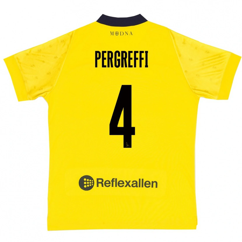 Danxen Hombre Camiseta Antonio Pergreffi #4 Amarillo Marino 1ª Equipación 2025/26 La Camisa