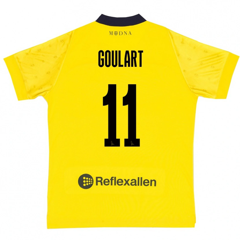 Danxen Hombre Camiseta Yago Goulart #11 Amarillo Marino 1ª Equipación 2025/26 La Camisa