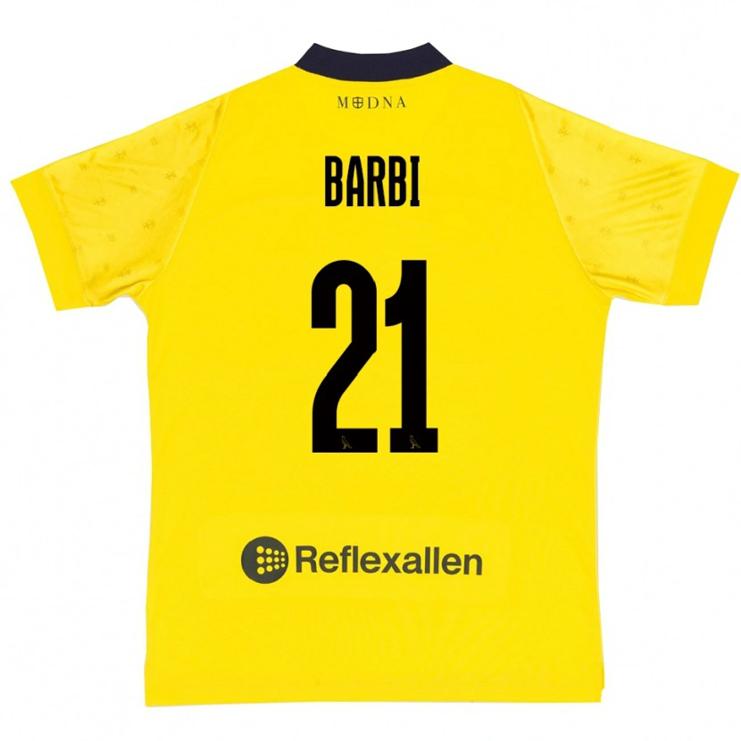 Danxen Hombre Camiseta Edoardo Barbi #21 Amarillo Marino 1ª Equipación 2025/26 La Camisa