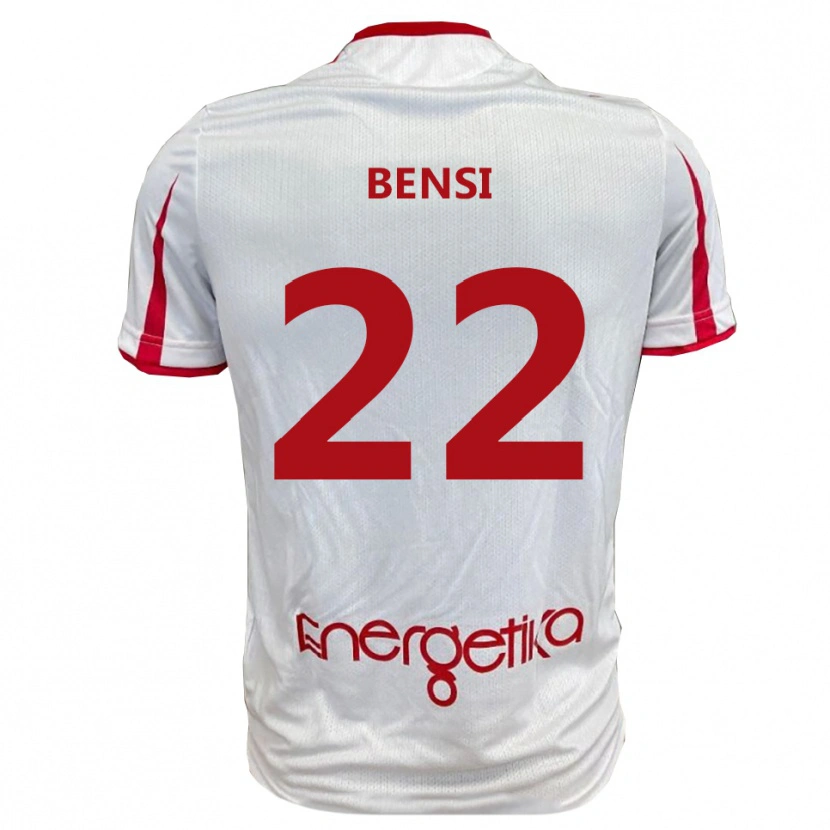 Danxen Hombre Camiseta Nicolò Bensi #22 Blanco Rojo 1ª Equipación 2025/26 La Camisa