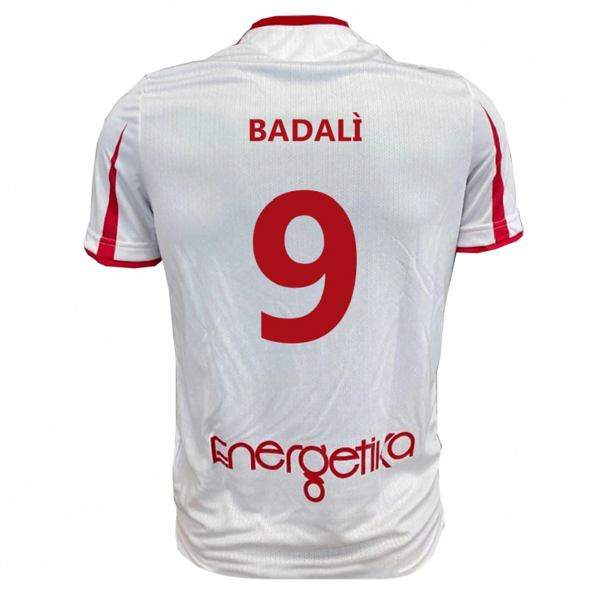 Danxen Hombre Camiseta Ignazio Badalì #9 Blanco Rojo 1ª Equipación 2025/26 La Camisa
