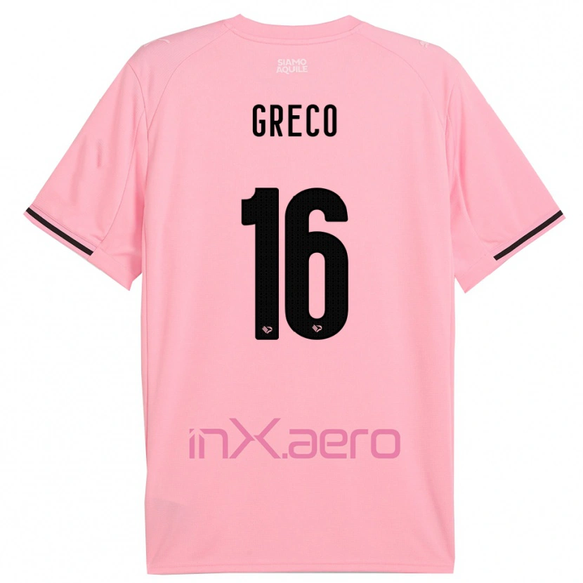 Danxen Hombre Camiseta Riccardo Greco #16 Rosa Negro 1ª Equipación 2025/26 La Camisa