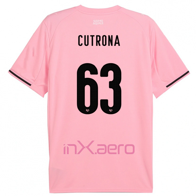 Danxen Hombre Camiseta Francesco Cutrona #63 Rosa Negro 1ª Equipación 2025/26 La Camisa