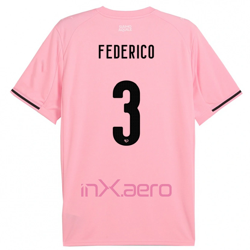 Danxen Hombre Camiseta Davide Federico #3 Rosa Negro 1ª Equipación 2025/26 La Camisa