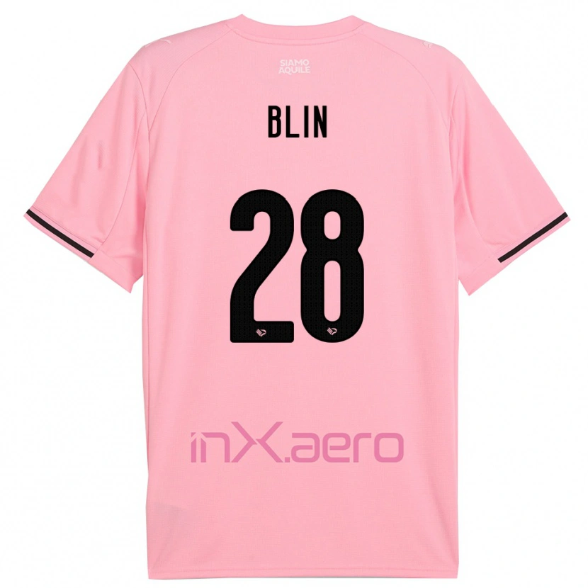Danxen Hombre Camiseta Alexis Blin #28 Rosa Negro 1ª Equipación 2025/26 La Camisa