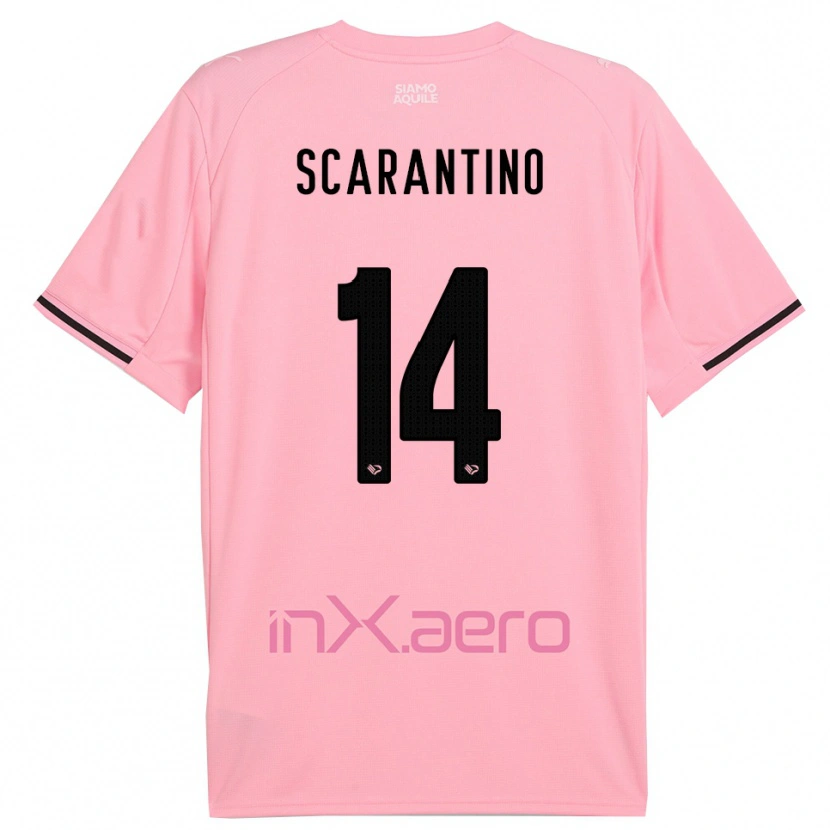 Danxen Hombre Camiseta Giorgio Scarantino #14 Rosa Negro 1ª Equipación 2025/26 La Camisa